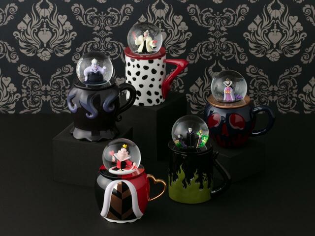 スノードーム＆マグ 各4,980円｜ディズニーヴィランズ「VILLAINS NIGHT by Francfranc」