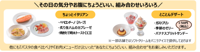 「ガストフィットメニュー」<期間:2025年2月20日~>【【ガスト】30品から3つのメニューが選べる!平日限定“神コスパメニュー”登場!新作パスタも見逃せない!】