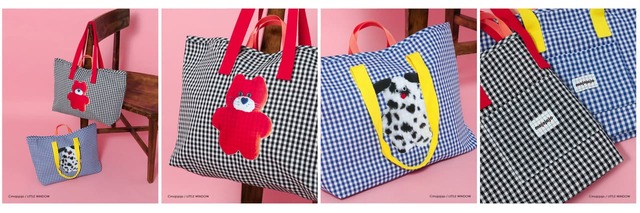 【mojojojo×BREEZE】「mojojojo転写トートバッグ」(ブラック/ブルー)2,200円