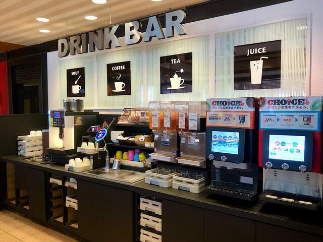 【ガスト　ドリンクバー】モーニングメニューにはドリンクバーがついています