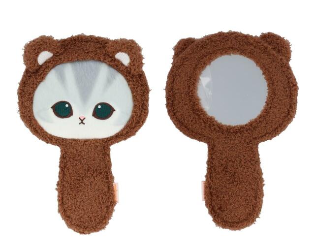 【mofusand×粧美堂 新作コスメ&雑貨】MDフェイスミラー/くまにゃん(税込2,420円)