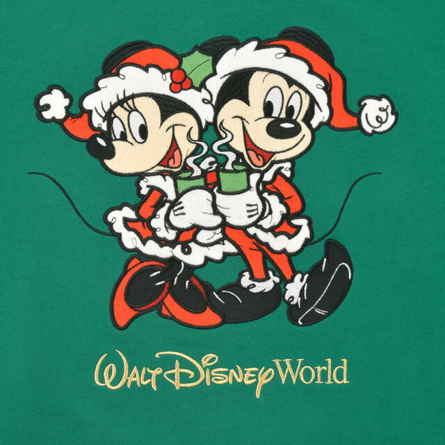 ミッキー＆ミニー 長袖トレーナー グリーン DISNEY CHRISTMAS 6,800円