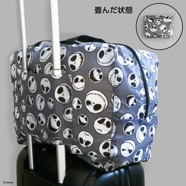 ボストンバッグ 550円｜キャンドゥオリジナル/ディズニーグッズ「ティム・バートン ナイトメアー・ビフォア・クリスマス」