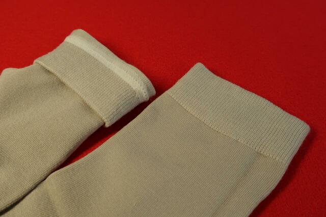 ワークマン×ファンケル保湿成分配合肌着/Rich Moist Veil ソックス 399円（税込）ゴムの部分