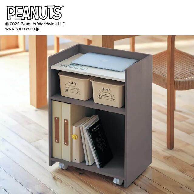 【PEANUTSのベルメゾンオリジナル インテリア商品売れ筋ランキング 3位】「在宅ワークにぴったりなワゴン『スヌーピー』」16,900 円（税込）