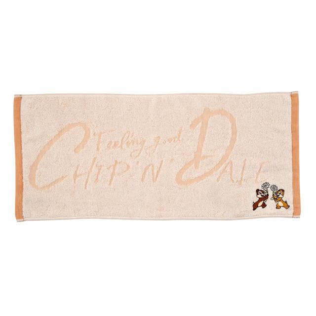 【FOOD TEXTILE】チップ＆デール フェイスタオル オレンジ Chip＆Dale FOOD TEXTILE　©Disney