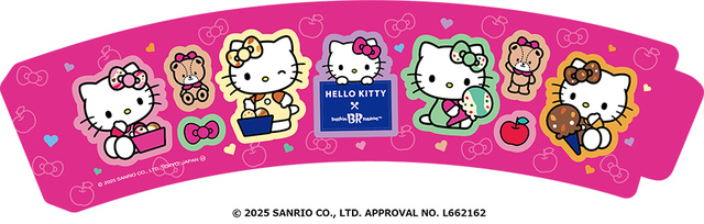 【サーティワン「HELLO KITTY Loves ICE CREAM」】ハローキティ シングルサンデー/スリーブはシールになっています♪
