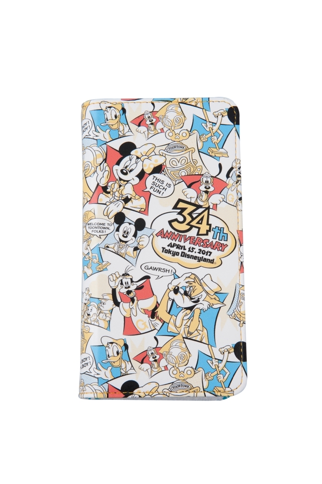 スマートフォンケース 2,900円｜縦約15×横約8×厚さ約1.5cm（閉じた状態）各種スマートフォン対応｜2017年4月15日（土）発売｜東京ディズニーランド｜ギャグファクトリー／ファイブ・アンド・ダイム