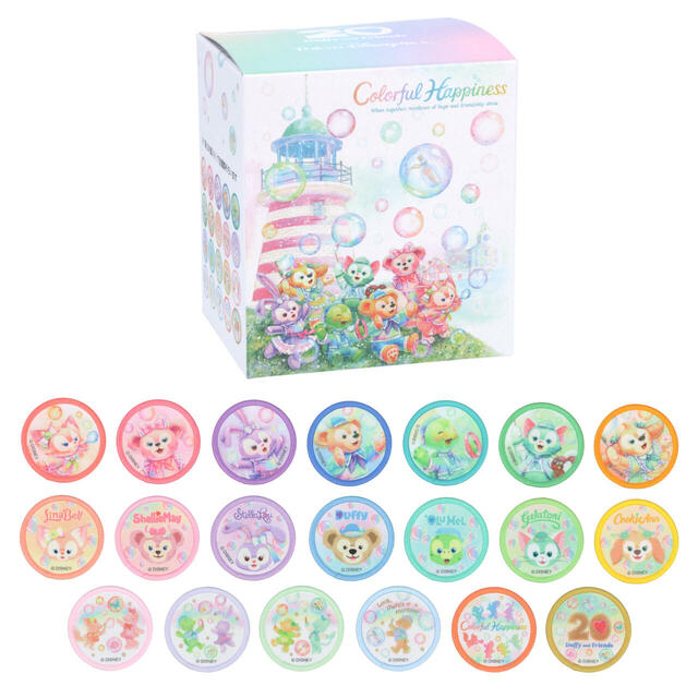 「ダッフィー＆フレンズ20周年：カラフルハピネス」ワッペンセット