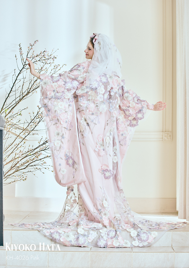 【クラウディア】KIYOKO HATA(キヨコハタ)新作ウェディングドレス|KH-4026_Pink
