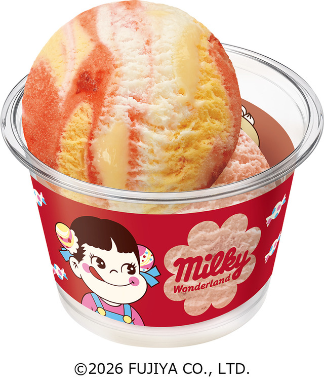 ペコちゃんダブルカップ ※お好きなアイスクリーム(スモールorレギュラー)を2コ選べます。【サーティワン「ミルキーワンダーランド」】