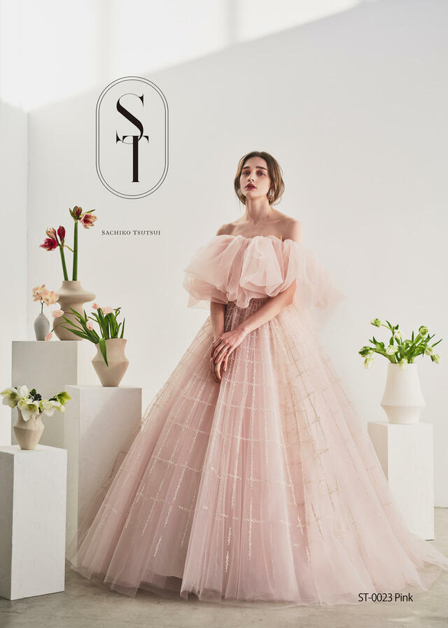 【クラウディア】ST新作ウェディングドレス｜ST-0023_Pink