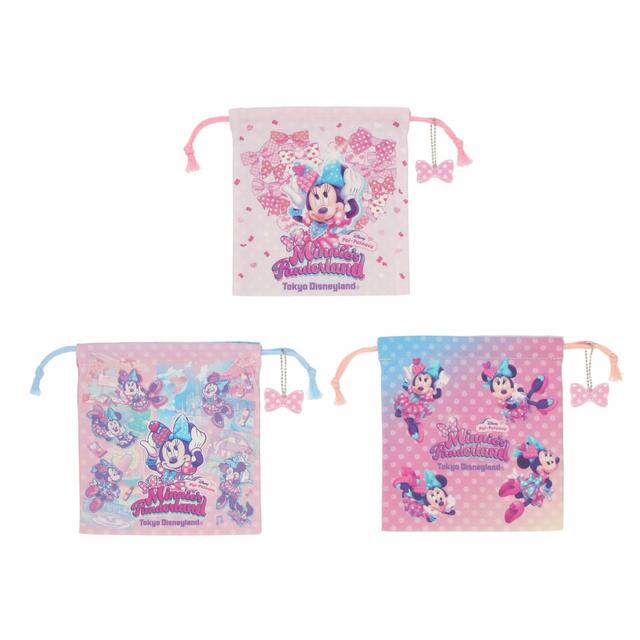 きんちゃくセット 2,400円｜東京ディズニーランド「ディズニー・パルパルーザ“ミニーのファンダーランド”」スペシャルグッズ｜東京ディズニーリゾート40周年“ドリームゴーラウンド”｜発売日：2024年1月9日（火）｜販売店舗：東京ディズニーランド「ディズニー＆カンパニー」