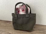 【無印良品 ミニ　帆布　トートバッグ】ぬいぐるみを入れるというアイデアも！持ち歩いてもインテリアとしても可愛い♪