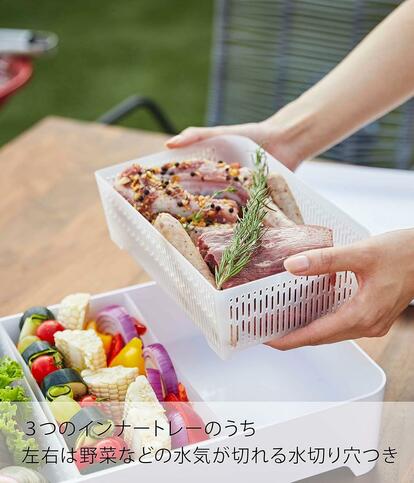 バラけがちな「鍋とBBQの食材管理」は、山崎実業の卓上水切りトレー