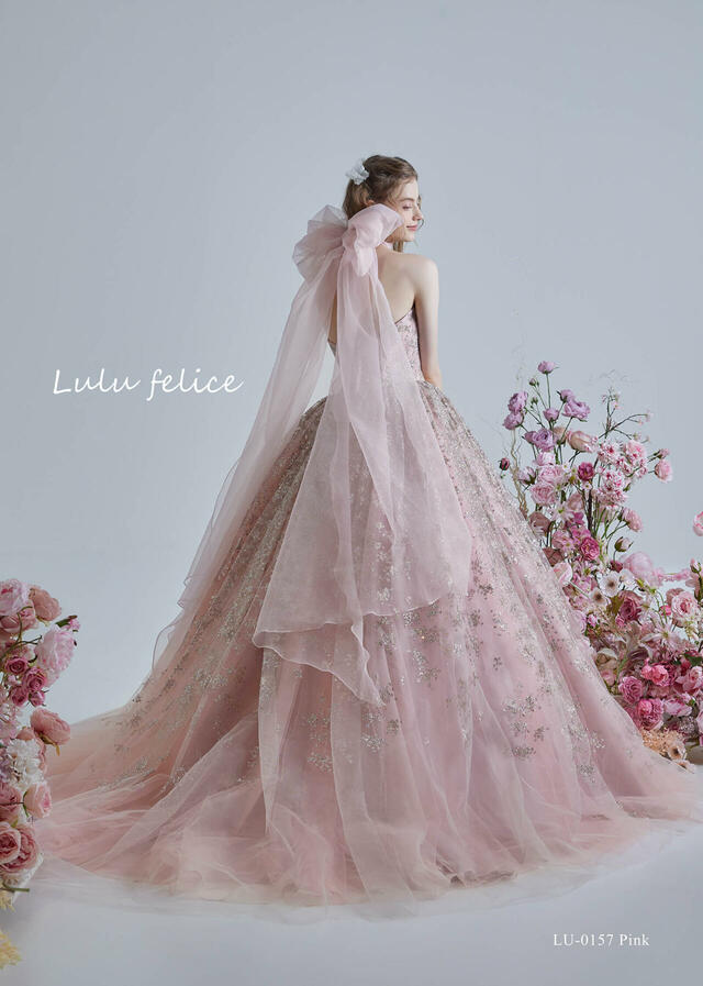 「Lulu felice（ルル・フェリーチェ）」新作ウェディングドレス　LU-0157_Pink