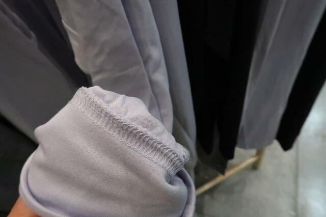 【ワークマン レディースメディヒール(R)ルーム長袖シャツ】手首や足首の縫製もフラットで、締め付け感がありません♪