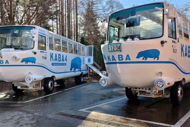【VISION GLAMPING Resort ＆ Spa 山中湖】近隣のおすすめ観光のひとつ、水陸両用バス「KABA」