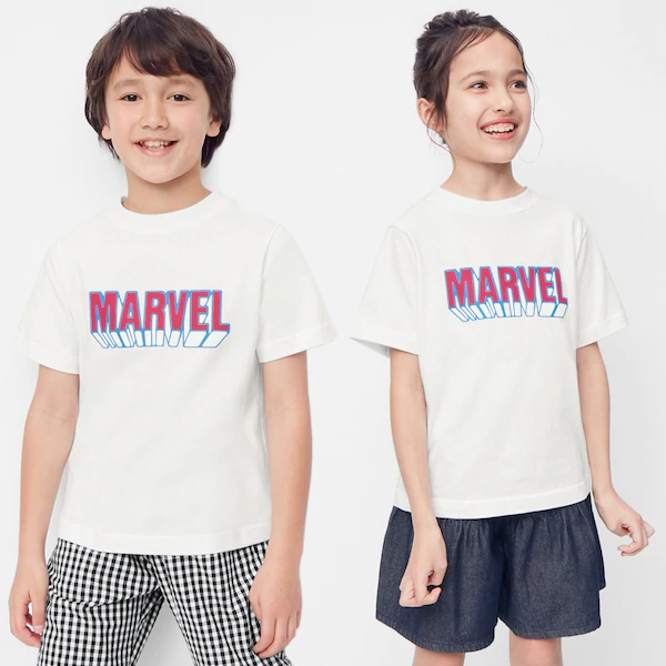 KIDS(男女兼用)グラフィックT(半袖)MARVEL 990円+税