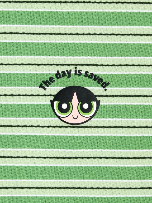 ライトスウェットボーダーT(長袖) ¥1,990|GU「パワーパフ ガールズ」コレクション