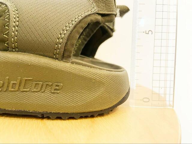 【ワークマン フィールドサンダルアドバンス】靴底は約2cm。ゴム製で滑りにくいのも◎