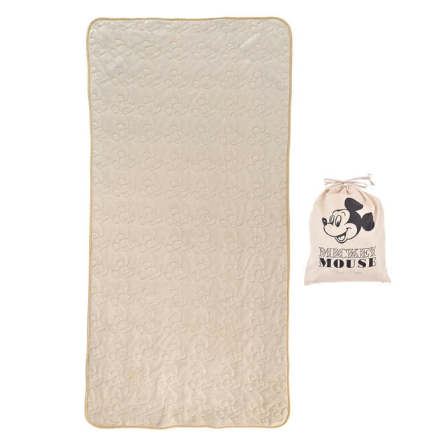 ミッキー 敷きパッド 巾着入り WARM good night's sleep