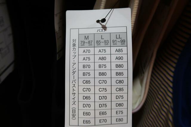 アメリカンスリーブブラトップ　サイズ表