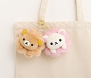 【リラックマ×ミスタードーナツ】「ぶらさげぬいぐるみ」各3,300円／リラックマ、コリラックマ、キイロイトリ、チャイロイコグマの4種類♪バッグにつけてもかわいい！