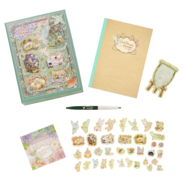 ステーショナリーセット 2,300円｜「フェアリー・ティンカーベルのビジーバギー」をテーマにしたグッズ｜東京ディズニーシー新テーマポート「ファンタジースプリングス」販売店舗：東京ディズニーシー「エンポーリオ」｜発売日：2024年5月28日（火）