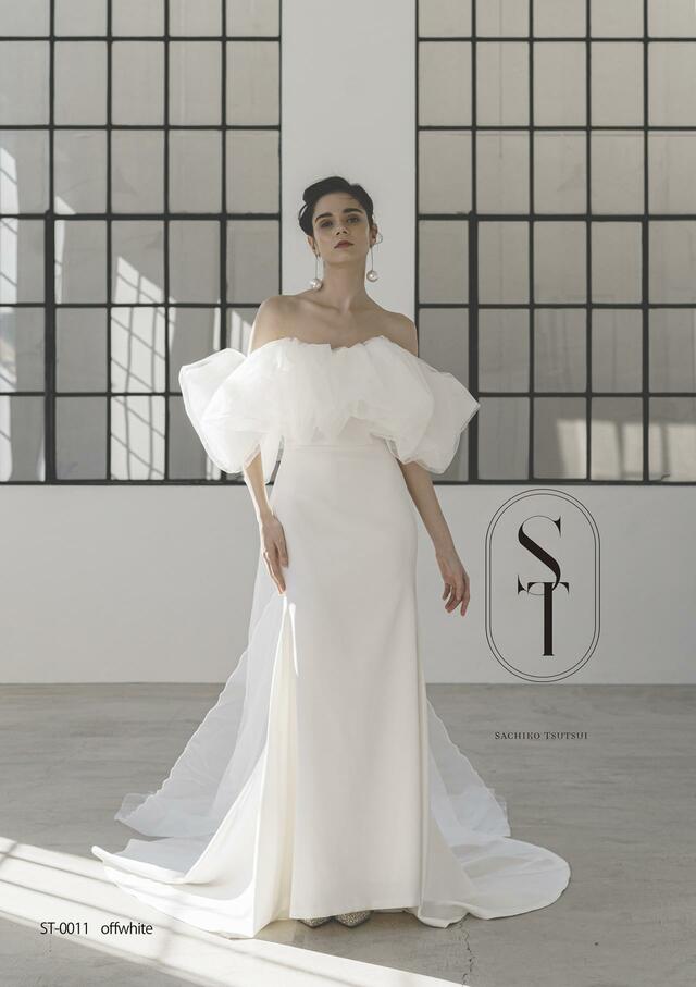 「ST」新作ウェディングドレス　ST-0011_Offwhite