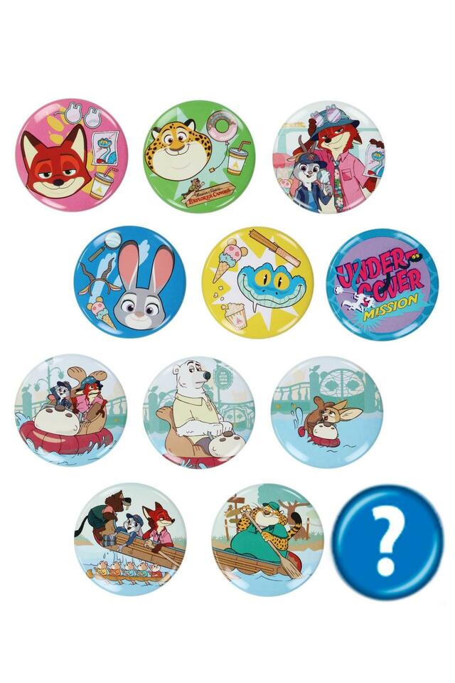 カンバッジセット 600円|東京ディズニーリゾート『ズートピア2』グッズ|販売店舗:東京ディズニーランド「グランドエンポーリアム」、東京ディズニーシー「スチームボート・ミッキーズ」|発売日:2025年11月26日(水)