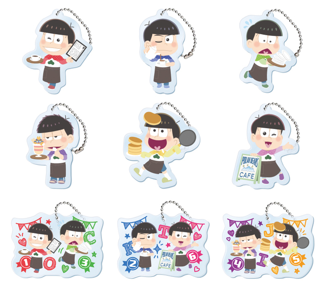 セガコラボカフェ おそ松さん×しろくまカフェ デフォルメアクリルチャーム～シロクマくん衣装ver.～（全9種）600円（税込）