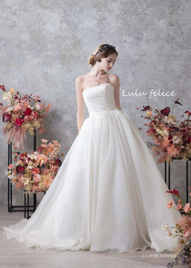 【クラウディア】「Lulu felice（ルル・フェリーチェ）」新作ウェディングドレス｜LU-0180_Offwhite