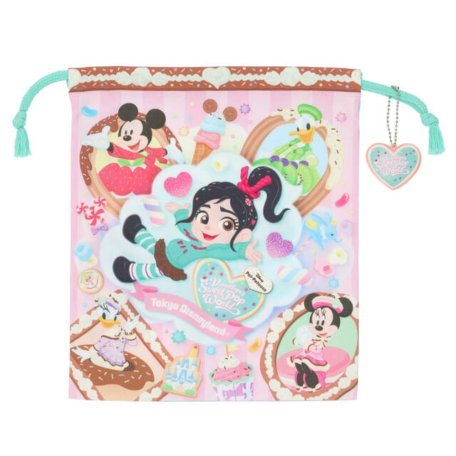 きんちゃく 1,000円|ディズニー・パルパルーザ「ヴァネロペのスウィーツ・ポップ・ワールド」スペシャルグッズ|販売店舗:東京ディズニーランド「ディズニー&カンパニー」|発売日:2025年1月14日(火)