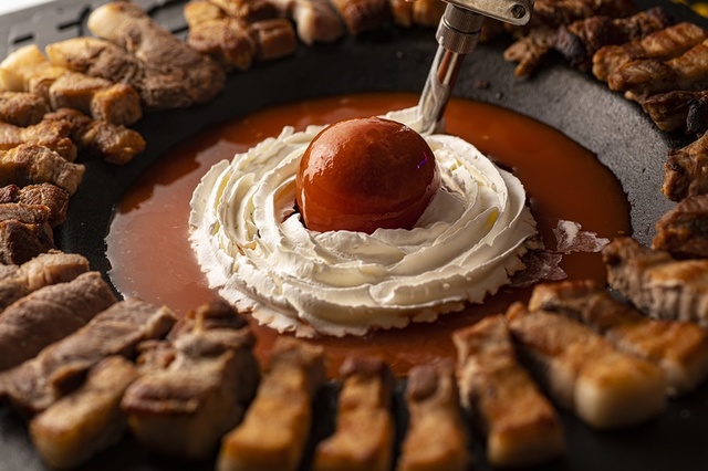 サムギョプサル×コラーゲン豆乳エスプーマチゲ