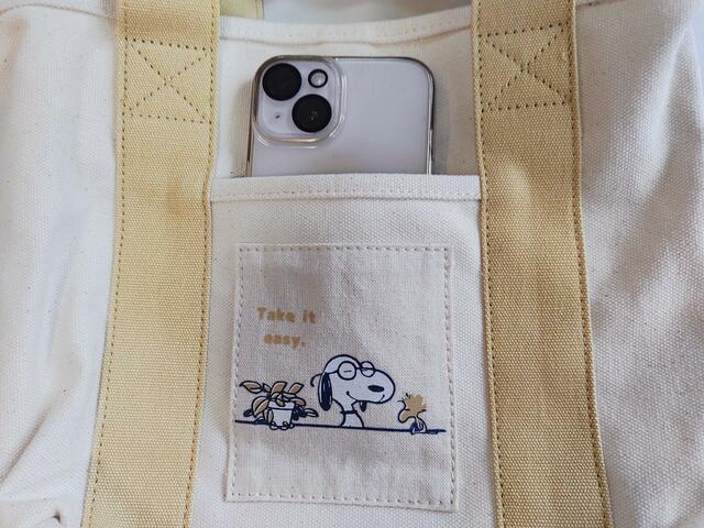 携帯が入るくらいの大きさ