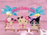 ハローキティ、マイメロディ、クロミが登場するデザイン