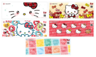 「コラボシート(全5種)イメージ」<期間:2026年7月29日〜>【「ハローキティ」と「スシロー」が初コラボ!多数のコラボグッズが登場!シール帳に綴じられるコラボシールにも注目!】