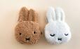 【ミッフィーフェイスポーチ】白とミルキーブラウン 各種通常価格1,045円（税込）