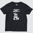 KIDS モノクローム ミッキーマウス アート バイ ジョシュア・ヴィーダス UT グラフィックTシャツ（半袖）