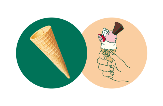 ココス「追加ワッフルコーン 80円（税込88円）」