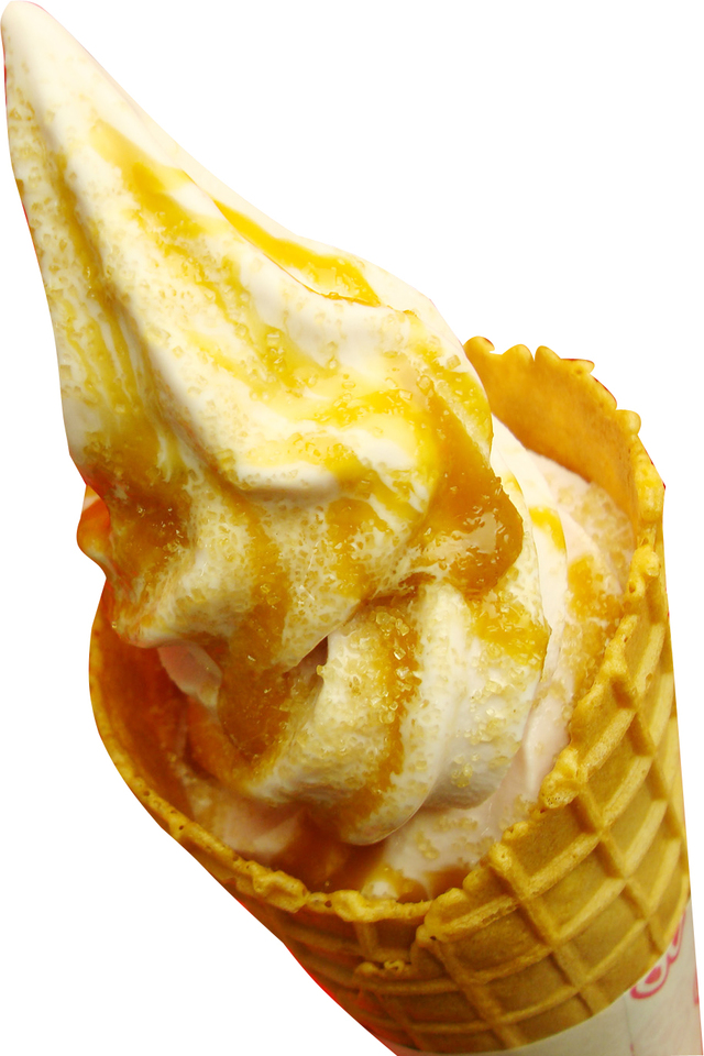 クラッシュキャラメルのプレミアムプリンソフトクリーム