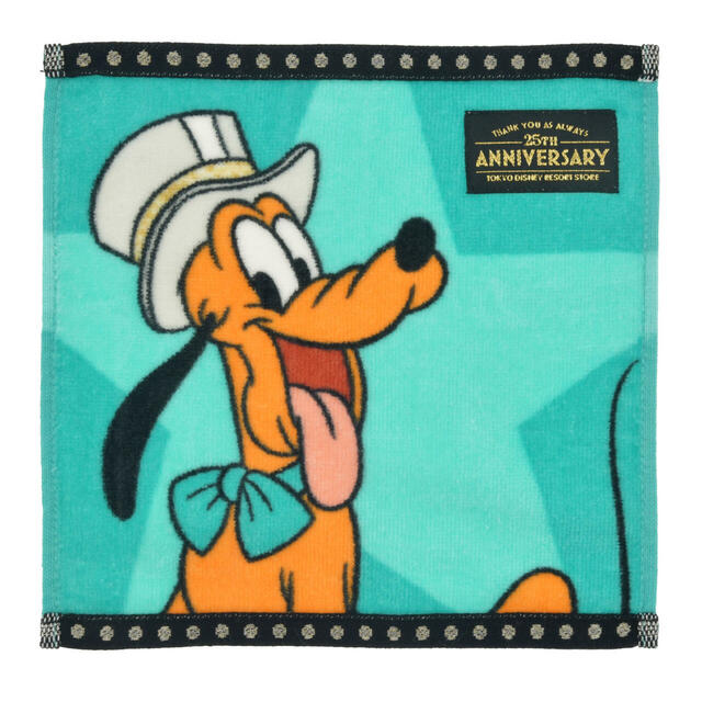 【東京ディズニーリゾート店限定】プルート ミニタオル 東京ディズニーリゾート店25周年記念 900円