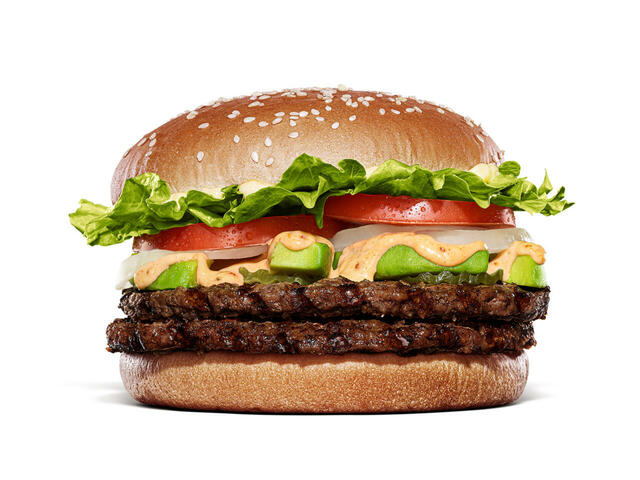 「ダブルクリーミーチポトレ アボカドワッパー」＜単品 1,190円、セット 1,490円＞【バーガーキングから『アボカドワッパー』の期間限定商品が新登場】