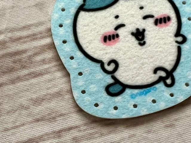 ブルーに白のドットが可愛い！