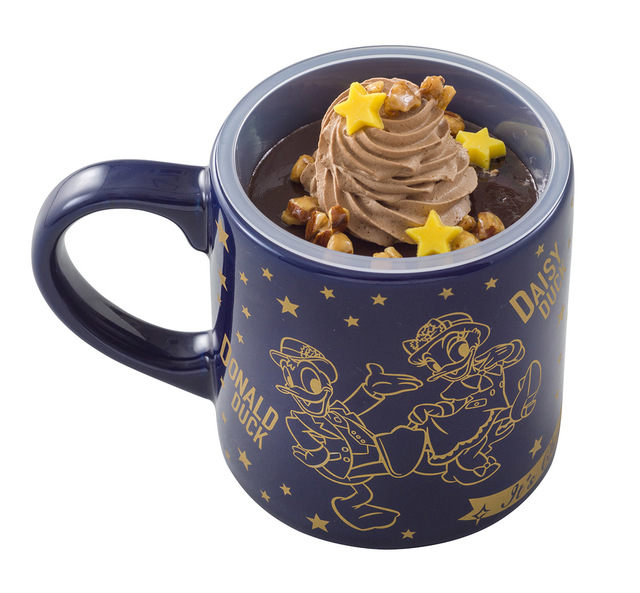 チョコ＆ミルクムース、スーベニアカップ付き 800円｜東京ディズニーシー「マンマ・ビスコッティーズ・ベーカリー」｜東京ディズニーリゾート「ディズニー・クリスマス」2019スペシャルメニュー