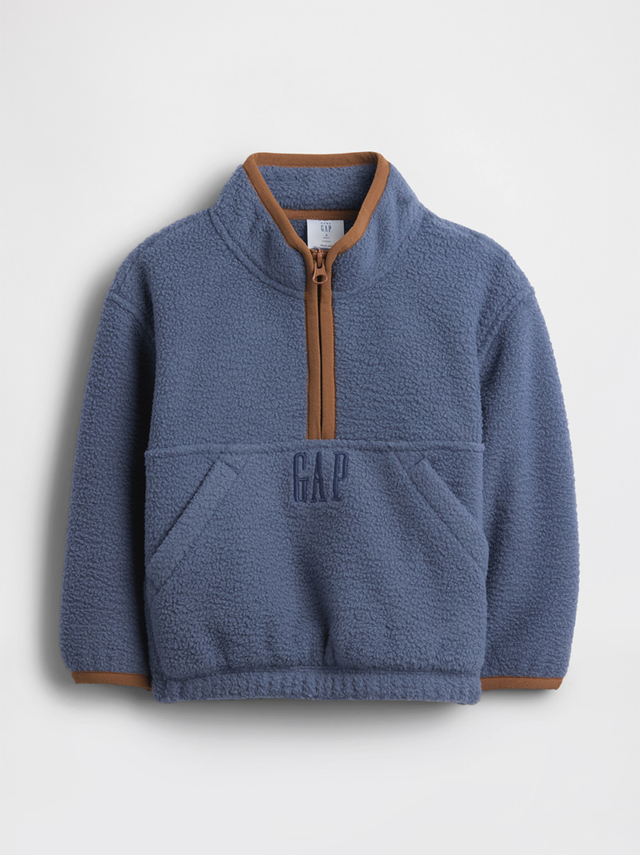 【Gap 2025ブラックフライデーイベント】トドラーボーイズ ボア ハーフジップ プルオーバー (税込6,490円)※70~110cm展開