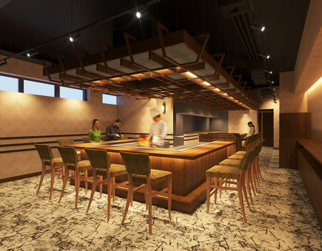 店内イメージ【鉄板焼レストラン「銀座のステーキ」新宿店2025年11月29日(土)オープン】