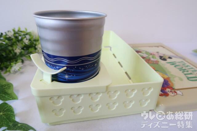 「東京ディズニーシー・フード＆ワイン・フェスティバル」シーズナルグルメチケットセット/ビールのアルミカップは調整パーツを上げるとすっぽり入ります