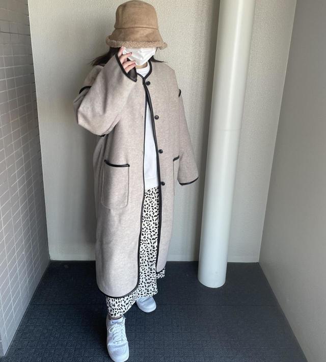 【3COINS ムートン風バケットハット】同系色でまとめました